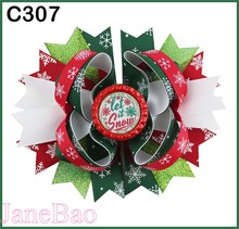 free shipping 10pcs Christmas hair bows Candy Cane Bow Santa Hair clip Reindeer Holiday Merry Christmas Hair Bow-B 2024 - buy cheap