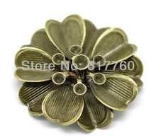Free shipping-20Pcs Antique Bronze Filigree Wraps Connectors Embellishments DIY Jewelry Findings Connectors 3.2x3.2cm J0638 2024 - buy cheap