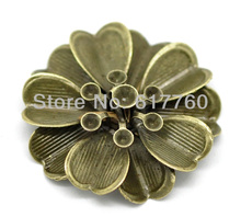 Frete grátis-20pcs Antique Bronze filigrana Wraps conectores enfeites descobertas jóias DIY 3.2 x 3.2 cm J0638 2024 - compre barato