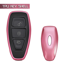 Pink Protective TPU key Case Shell Cover for Ford Fiesta Focus Kuga Eco sport 2024 - buy cheap