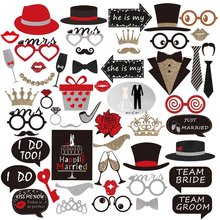 31-75pcs/Set Wedding Decoration Photo Booth Props Funny Mask Glasses Mustache Lip On A Stick Wedding Birthday Party Supplies 2024 - buy cheap