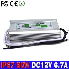 DC12V 6.7A 80W IP67 Waterproof Electronic LED Driver Transformer AC-DC Power Supply For LED Light Strip modules strings lamp 2024 - buy cheap