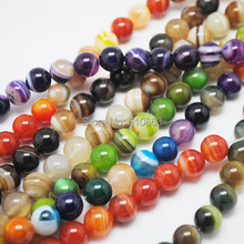 Mistura de 3 cores diferentes, desperdício de 144, conta de ágata da natureza, para fabricação de pulseiras shambala, joias, tamanho: 8mm 2024 - compre barato