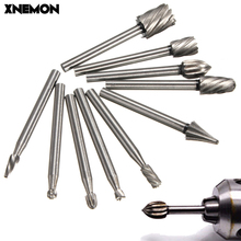 Newest 10pcs/set Burr Woodworking Drill Bit Set Rotary Files High Speed Steel Carving Rasps For Dremel 1/8 Inch Shank Wood Carvi 2024 - buy cheap