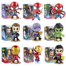 Avengers Infinity War Q Version Doll Hulk Doctor Strange Iron Man Spiderman PVC Super Hero Figure Model Decoration Toys 2024 - buy cheap