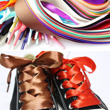 1PAIR 2CM Width 120CM Flat Silk Ribbon Shoelaces Nylon Flat Shoe Laces Canvas Sneaker Sport Lace Adult children shoe strings 2024 - buy cheap