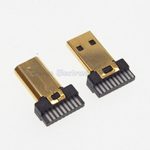 20 unids/lote Conector Micro HDMI macho tipo D conector HDMI chapado en oro 2024 - compra barato