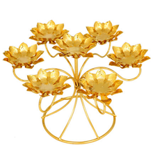 High Grade Alloy Candle Stand Double Piece Lotus Lamp Holders Candlestick Wedding Dinner Decoration Creative Light Tools LFB485 2024 - buy cheap