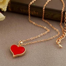 Brincos românticos em formato de coração, colar com pulseira, corrente dourada, joias para festa, presente de dia dos namorados 2024 - compre barato