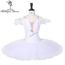 Белое профессиональное платье-пачка для девушек с изображением лебедей, озер, черных балерин, классическое платье-пачка BT9111F 2024 - купить недорого