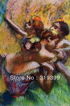 Oil Painting Reproduction on Linen Canvas,four dancers by edgar degas ,Free DHL Shipping,handmade,Top Quality 2024 - buy cheap