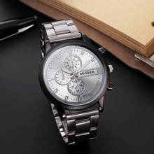 Reloj Fashion Luxury Brand Men's Watch Crystal Stainless Steel Analog Quartz Wrist Watch Men Business Watch Relogio Masculino 2024 - buy cheap