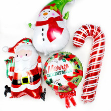 Christmas Balloons Santa Claus Snowman Walking Stick Foil Air Balloons Kids Christmas Gifts Toys for Boy Girls Party Decoration 2024 - buy cheap