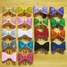 10pcs/lot 18colors Hair Clips DIY Shiny Sequin Bows Knot Fashion Applique Headband Bows For Kids Girls Hair Accessories Hair Bow 2024 - buy cheap