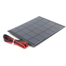 1 шт. x 6 в 2 Вт с удлиненным проводом 100 см, солнечная панель, поликристаллический кремний, «сделай сам», зарядное устройство для аккумулятора, маленький Солнечный Кабель, игрушка 2024 - купить недорого