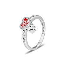CKK amor en mi corazón dedo anillo mujer 925 Sterling esmalte plateado anillos de boda para las mujeres Original joyería de moda anillos 2024 - compra barato