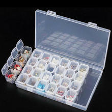 Clear Plastic 28 Slots Adjustable Jewelry Storage Box Case Craft Organizer Beads 2024 - buy cheap