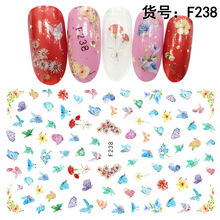 5 sheets cute Animal style thin adhesive beauty nail decals Nail Art decorations Stickers manicure DIY supplies tools F23640 2024 - buy cheap