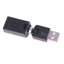 Preto usb 2.0 macho para fêmea 360 graus de giro adaptador usb flexível giratório torção ângulo extensão adaptador 2024 - compre barato