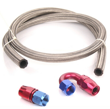 AN 8 8-AN Stainless Steel Braided Oil/Fuel Line Hose 1 Meter Pipe+Straight+180 Degree Swivel Fitting Oil Hose End Adaptor Kit 2024 - buy cheap