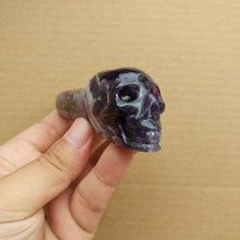 100% natural dream amethyst skull quartz crystal smoking pipe wands reiki healing gifts wholesale price 2024 - buy cheap