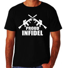 Proud Infidel Funny Anti Terror Terrorism Novelty New Mens Aussie Black T-Shirt Men T Shirt Print Cotton Short Sleeve T-shirt 2024 - buy cheap