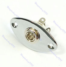 Chrome Output Plate Oval Jackplate w/ Jack For Guitar 2024 - buy cheap