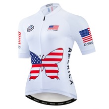 Cycling Jersey Women 2021 Pro Team USA Road Bicycle Clothing MTB Bike Clothes Short Sleeve Maillot Ropa Ciclismo Motocross White 2024 - buy cheap