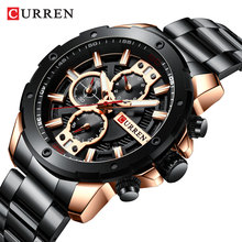 CURREN Watches Men Top Brand Luxury Stainless Steel Quartz Men's Wrist Watch Men Sports Chronograph Clock Relogio Masculino 2019 2024 - buy cheap