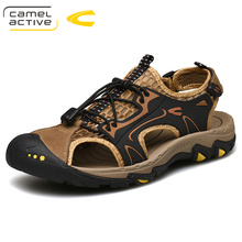 Camel Active 2019 New Men's Sandals Comfortable Breathable Genuine Leather Shoes Men Outdoor Beach Sandals Lightweight Man Shoes 2024 - buy cheap