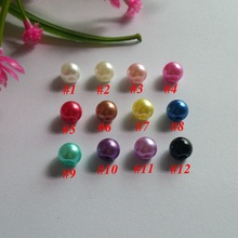 200pcs 8mm HOT SALE Beautiful Colorful pearl Button Wedding dress hair decoration for craft botones para artesanato Scrapbook 2024 - buy cheap