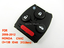 High Quality remote 313.8mhz ID46 3+1 button (2008-2012)for Honda Civic Free shipping 2024 - buy cheap