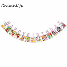 Chicinlife Feliz Aniversário Photo Frame Decoração Foto Diy Bunting Bandeira da Festa de Aniversário Decoração De Aniversário Da Bandeira 2024 - compre barato