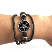 Pentagrama-pulsera de cristal con colgante de estilo gótico para mujer, brazalete de cristal con diseño de sobrenculo oculto, estilo gótico, regalo para amigos, 2018 2024 - compra barato