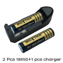 2 PCS 18650 3.7 V 2400 mAh Bateria de lítio Recarregável de Iões De Li Flashligh + 18650 14500 16340 AAA AA baterias carregador de frete grátis 2024 - compre barato