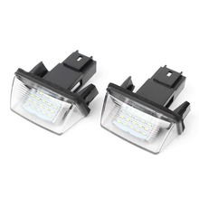 White color  18-SMD LED License Plate Light Lamp Replacement for Peugeot 206/207/307/308 Citroen C3/C4/C5/C6 to replace original 2024 - buy cheap