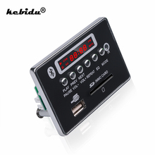 Kebidu-placa decodificadora MP3 manos libres para coche, módulo Bluetooth, reproductor USB, Radio FM, Aux, Control remoto integrado, 5V, 12V 2024 - compra barato