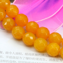 Hot!12mm Faceted yellow chalcedony round loose beads 15" 2pcs/lot DIY stone suitable for women jewelry making design gifts 2024 - buy cheap