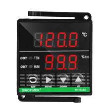 Controlador digital de temperatura e umidade, 48*48mm, saída de relé, 110v 220v, ac para incubadora, umidificação e desumidificação fria 2024 - compre barato