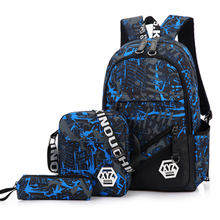 3 pcs/sets 2018 Men Travel Laptop Backpacks Camouflage Printing School Bags Backpack Canvas Schoolbags for Teenage Boys Girls 2024 - buy cheap