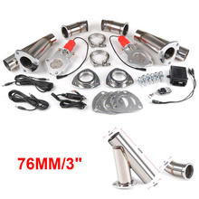 3''inch Car Electric Stainless Y-Pipe Double Exhaust Control Valve Cutout kit With One Remote Control 2024 - buy cheap