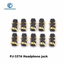Female Audio Connector 5 Pin SMT SMD Headphone Jack Socket PJ-327A Gold-Plated Patch SMD Audio Earphones Socket 3.5mm Free ship 2024 - buy cheap