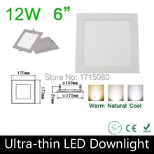 10 pcs/lot  2015 New Arrive 12W Led panel square ceiling down light 2835SMD lamp 85~265V for kitchen bathroom lighting Via DHL 2024 - buy cheap