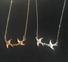 n706 2018 Summer Vintage jewelry Little bird Swallow necklace antique silver pendant necklace direct appeal to women necklace 2024 - buy cheap