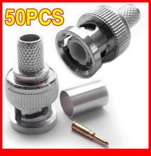 50 Sets 3 Piece RG 59 BNC Male Crimp Connector Plugs 59 2024 - buy cheap