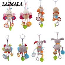 New Born Baby Stroller Toys Bell Bed & Baby Stroller Hanging Toys Educational Baby Rattle Soft Plush Doll Toys Gift With Teether 2024 - buy cheap