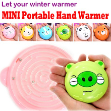 Mini aquecedor de mão portátil usb, aquecedor de mão pequeno e ultraleve com desenhos de animais 2024 - compre barato