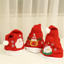 WYNLZQ 1PC New Christmas Hats New year Cap For Santa Claus Gifts Nonwoven New Year's Children Grownups Christmas Hat Men Women 2024 - buy cheap