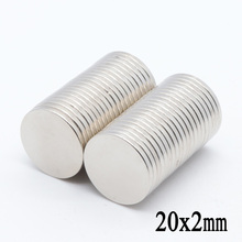 100pcs 20x2 mm N35 Super Strong 20mmx2mm Powerful Disc Round Magnet Rare Earth Permanent Neodymium Magnets 2024 - buy cheap