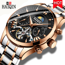 HAIQIN Mens Watches Top Brand Luxury Automatic Mechanical Watch Men Business Full Steel Watch Waterproof Watch Relogio Masculino 2024 - buy cheap